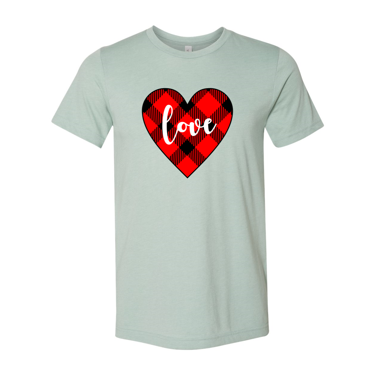 A stylish unisex Love Shirt made from soft ring spun cotton, available in various colors and sizes, featuring a classic crew neck and short sleeves.