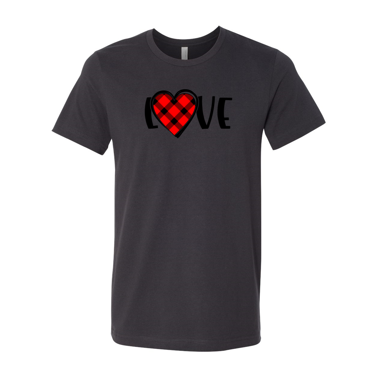 A stylish unisex Love Shirt made from soft ring spun cotton, available in various colors and sizes, featuring a crew neck and short sleeves.