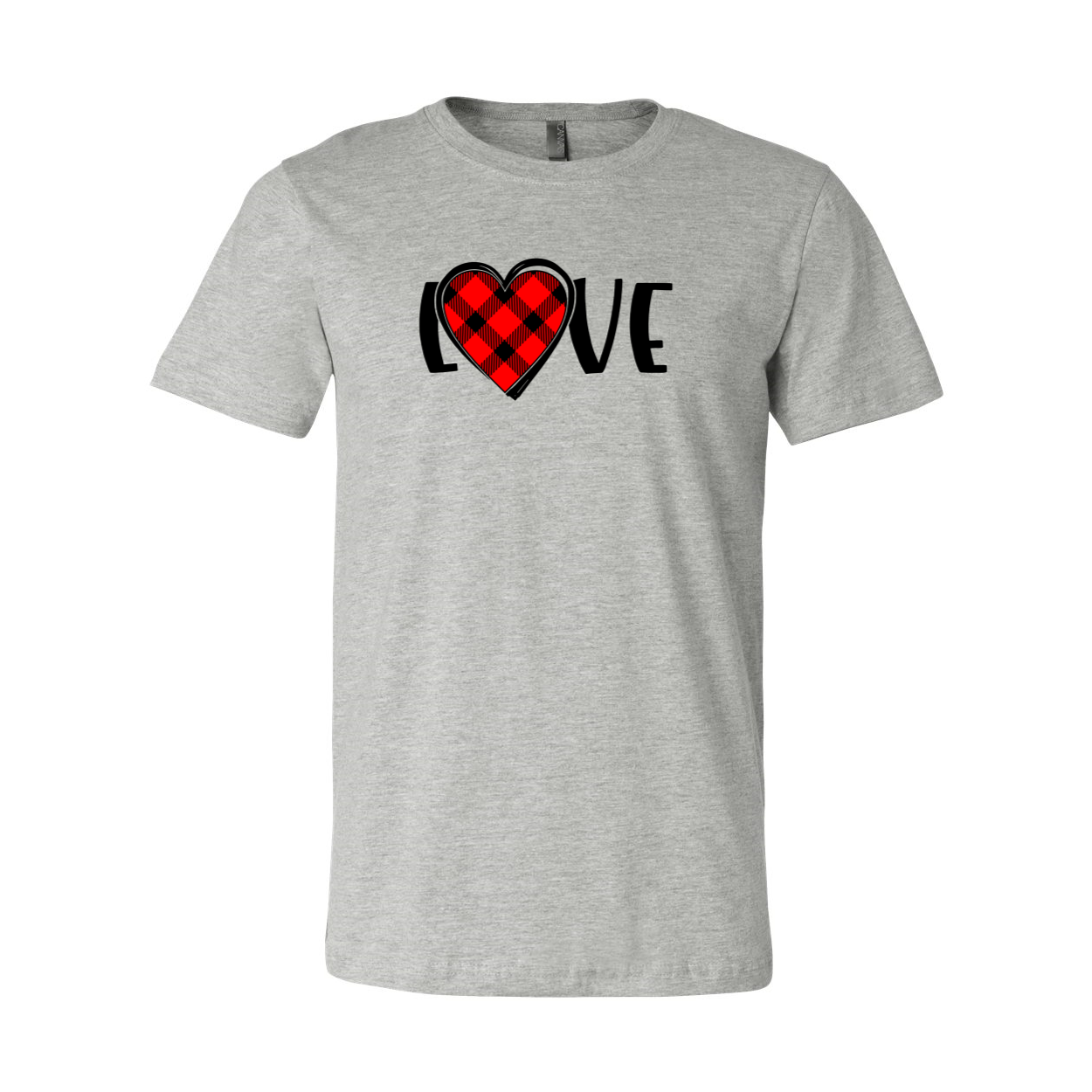 A stylish unisex Love Shirt made from soft ring spun cotton, available in various colors and sizes, featuring a crew neck and short sleeves.