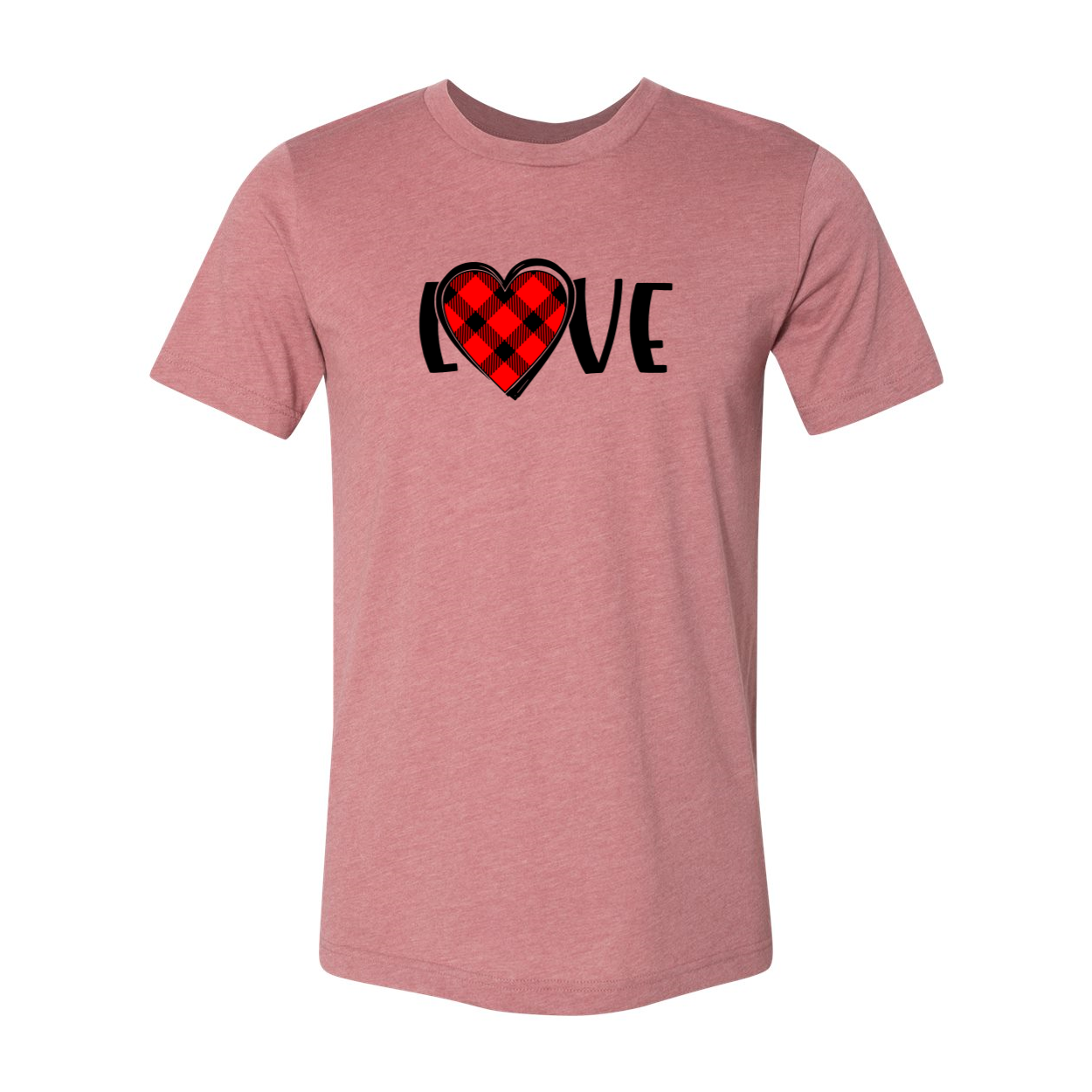 A stylish unisex Love Shirt made from soft ring spun cotton, available in various colors and sizes, featuring a crew neck and short sleeves.