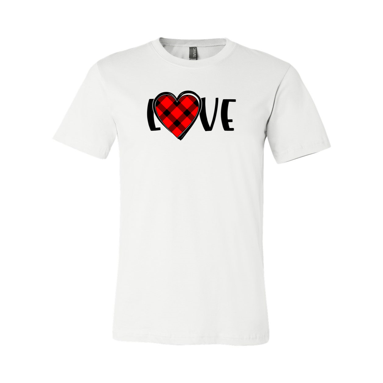 A stylish unisex Love Shirt made from soft ring spun cotton, available in various colors and sizes, featuring a crew neck and short sleeves.