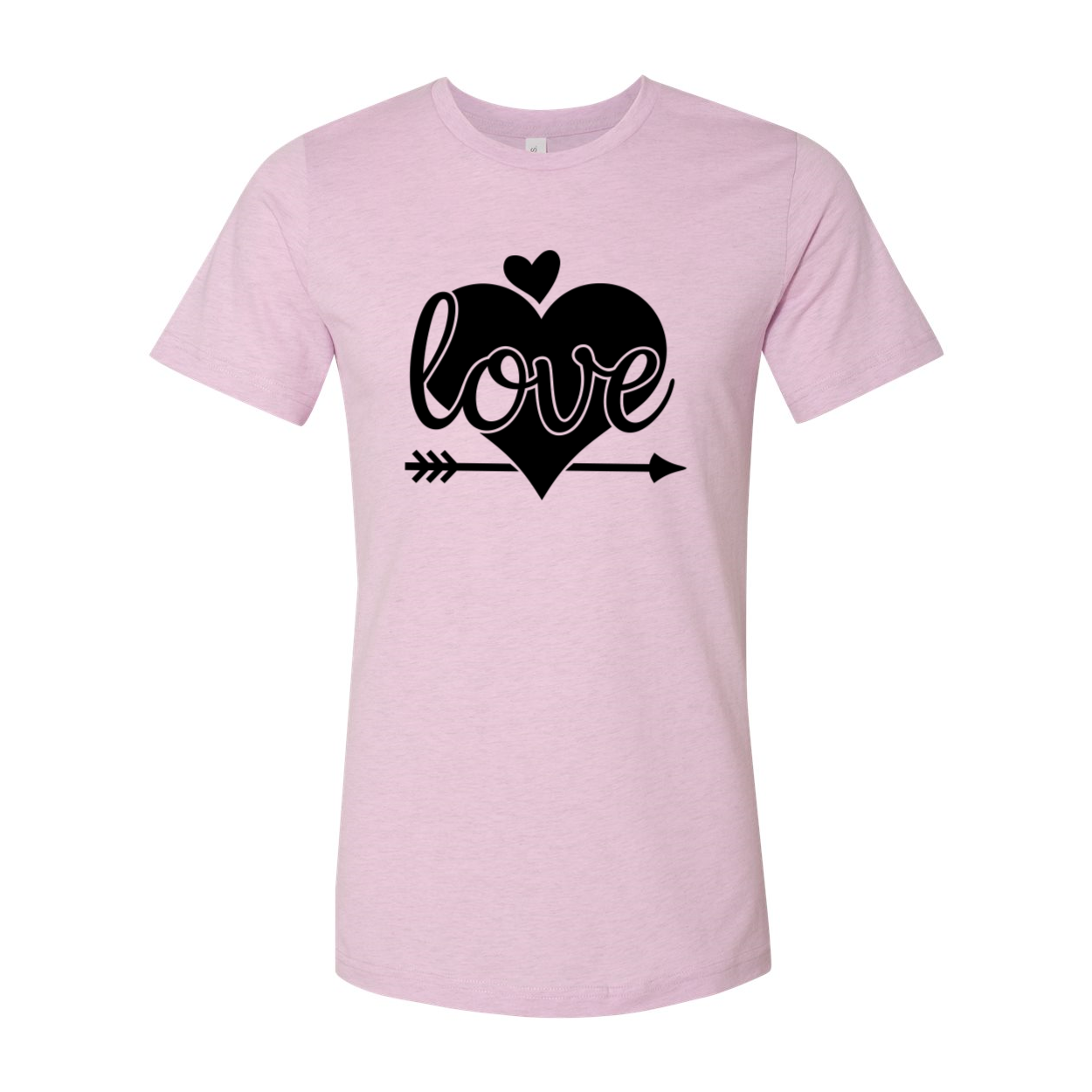 A stylish unisex Love Shirt made from soft ring spun cotton, available in various colors and sizes.