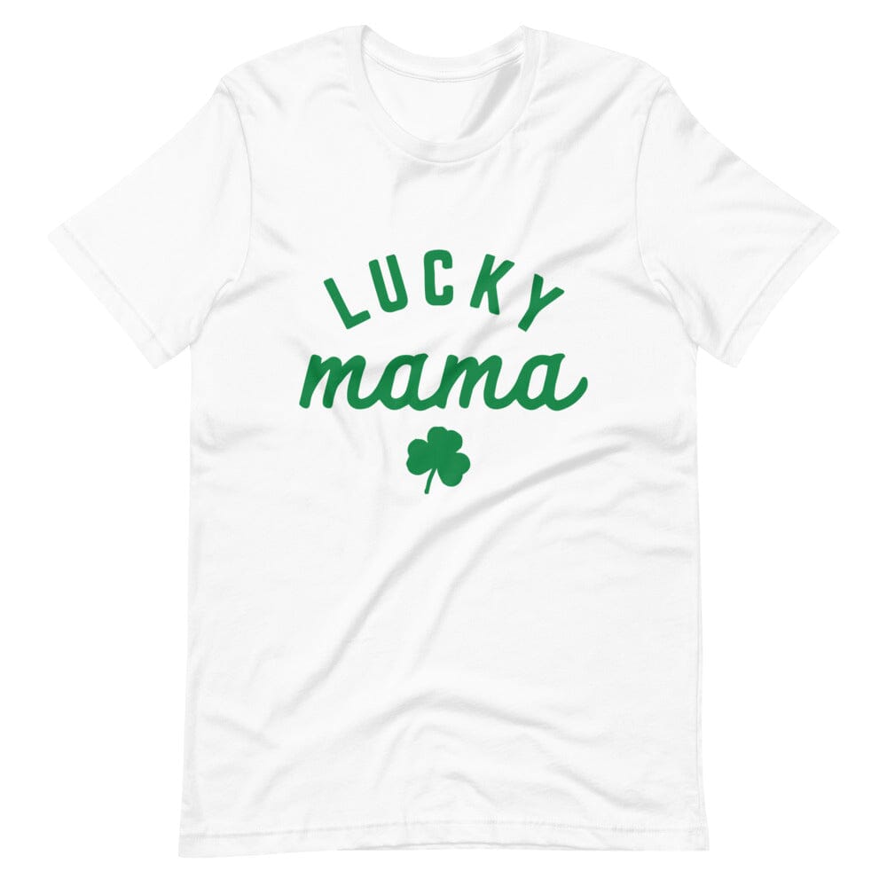 Lucky Mom St. Patty's Tee featuring a festive design, made from soft ringspun cotton, perfect for St. Patrick's Day celebrations.