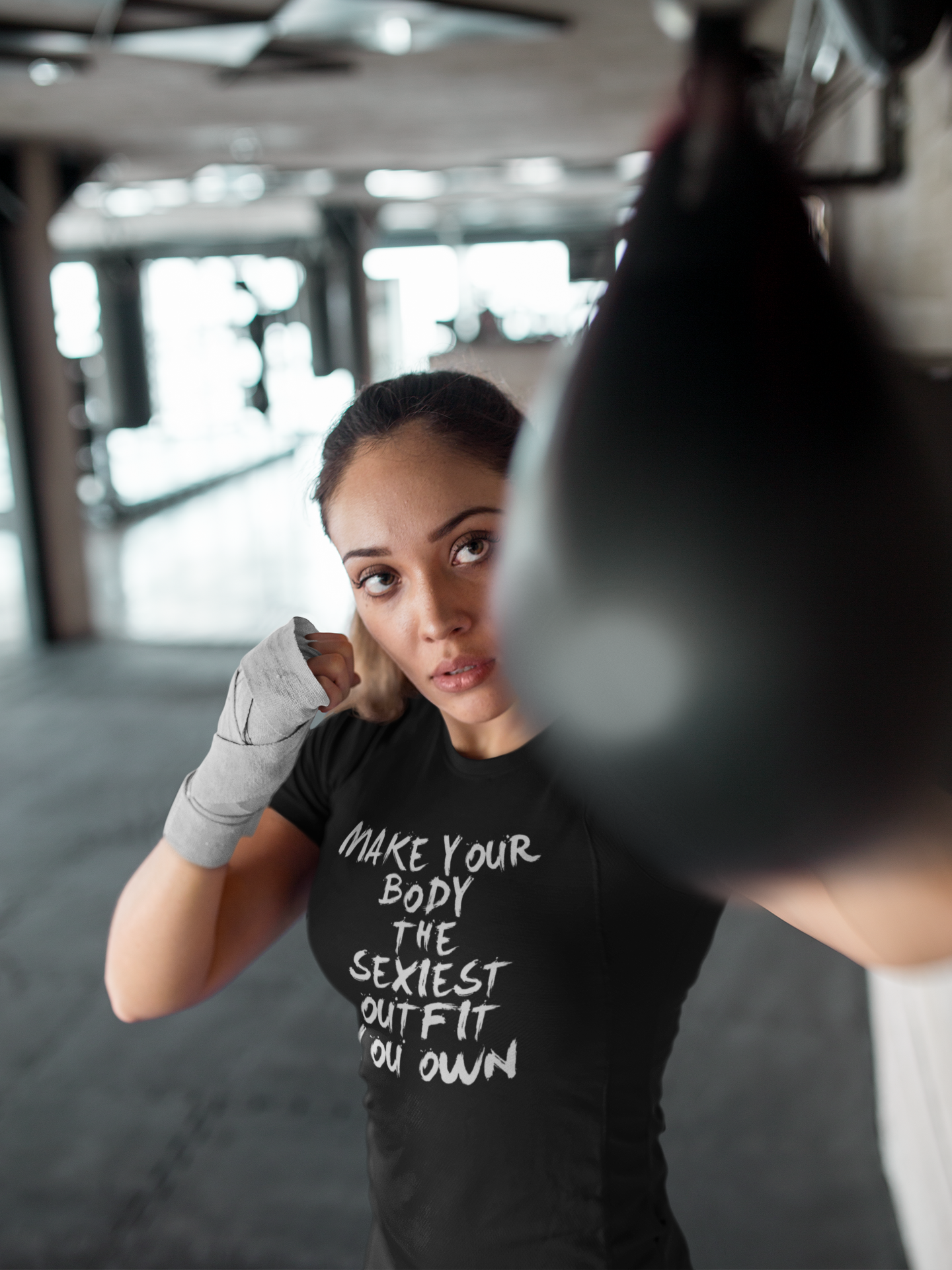 A stylish Make Your Body Women T-shirt made from soft ringspun cotton, featuring unique designs by top artists.