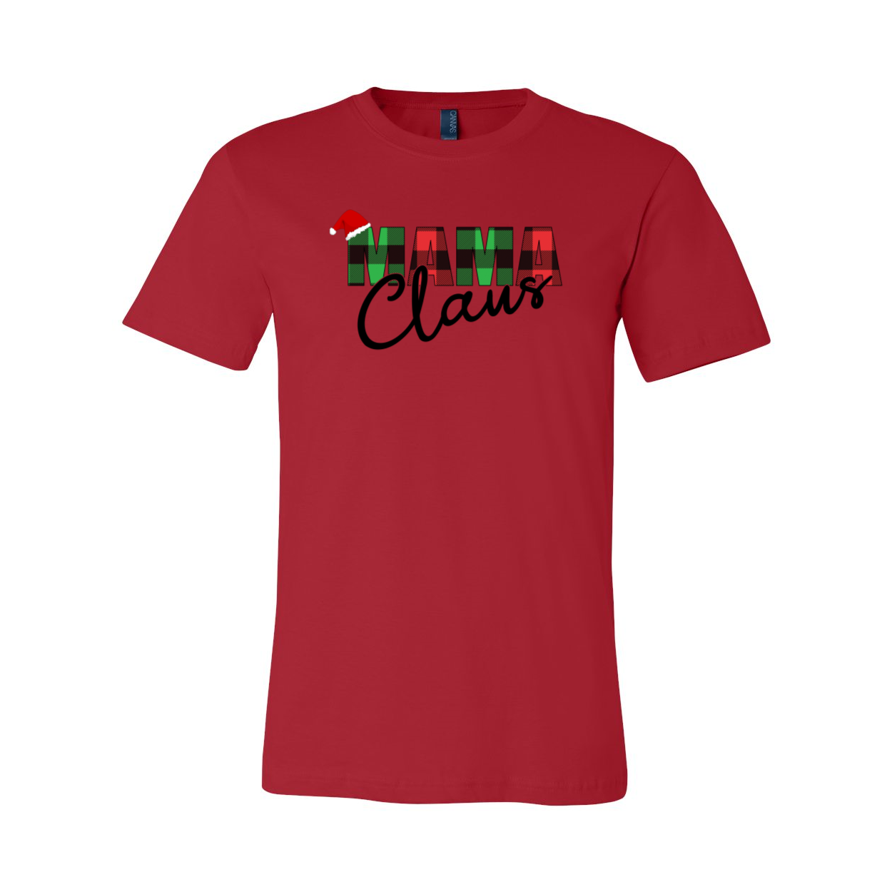 Mama Claus Shirt in various colors, showcasing its unisex design and comfortable fabric.