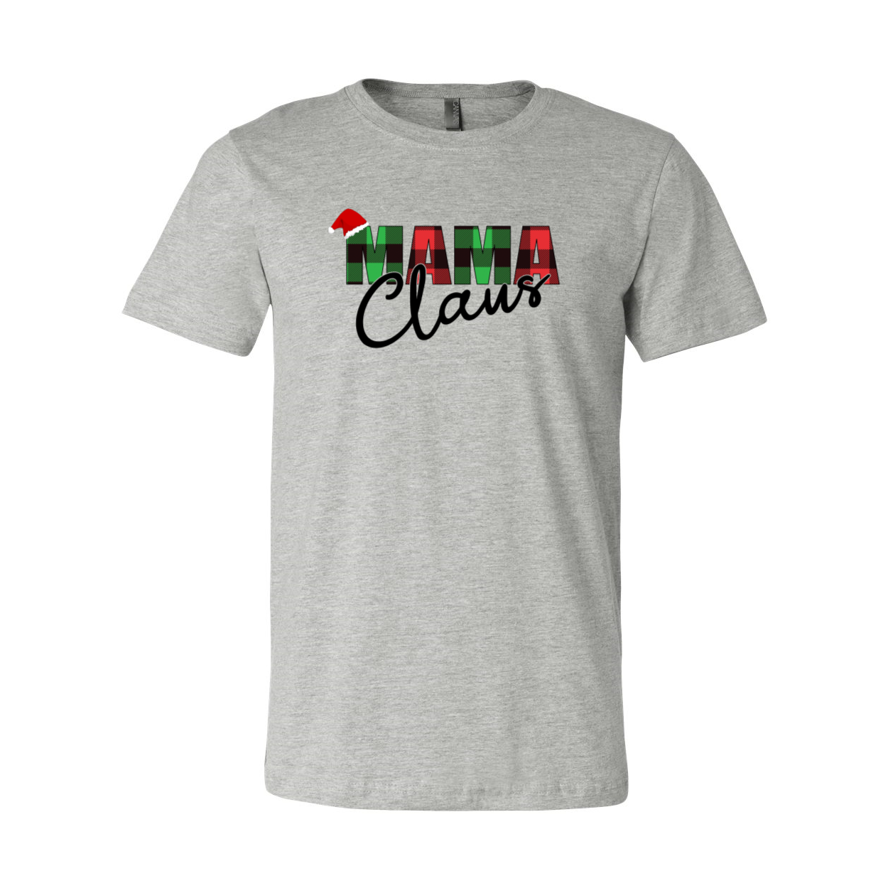 Mama Claus Shirt in various colors, showcasing its unisex design and comfortable fabric.