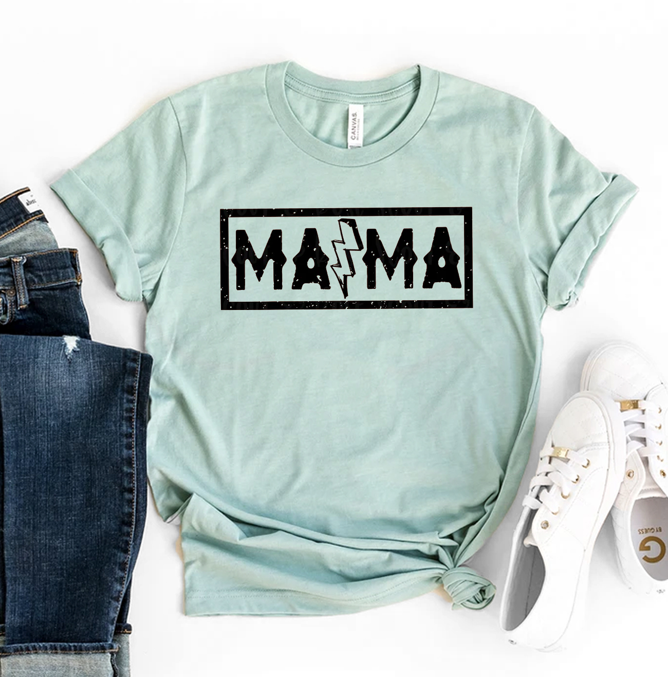 Mama T-shirt made of premium ring spun cotton with a soft feel and high-quality flex print design.