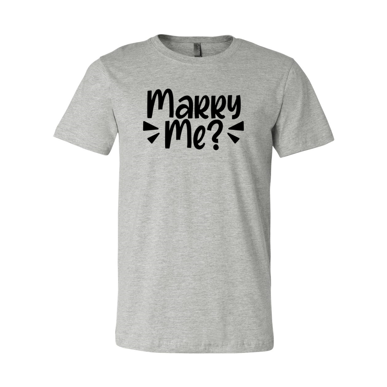 A stylish unisex Marry Me Shirt in various colors, showcasing its soft fabric and modern design.