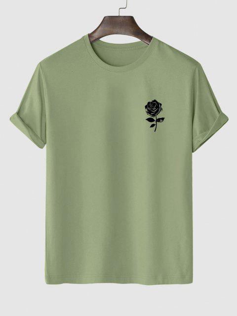 Men's Premium Cotton Printed T-Shirt in vibrant green color, showcasing stylish print design.