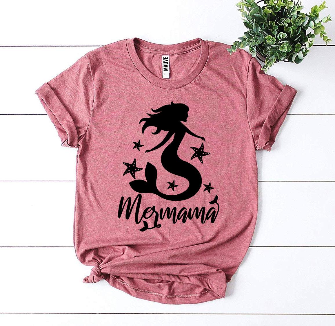 Mermama T-shirt made of premium ring spun cotton with a stylish design and soft textile flex print.