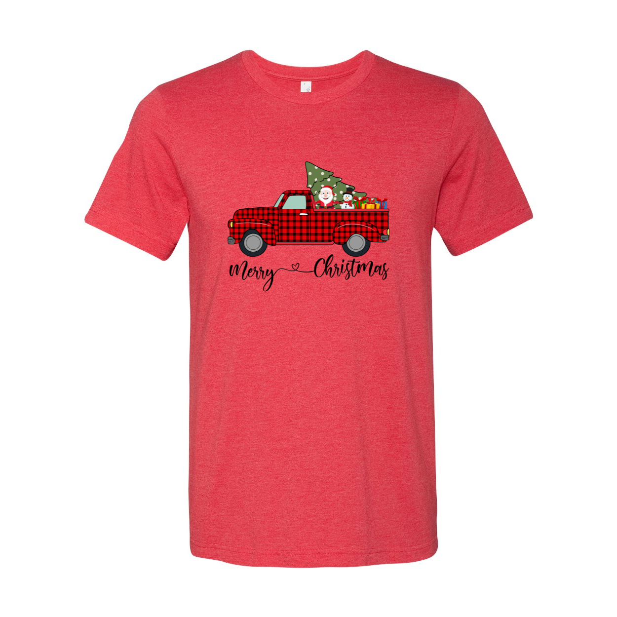 A Merry Christmas Shirt in festive colors, showcasing its soft fabric and unisex design, perfect for holiday celebrations.