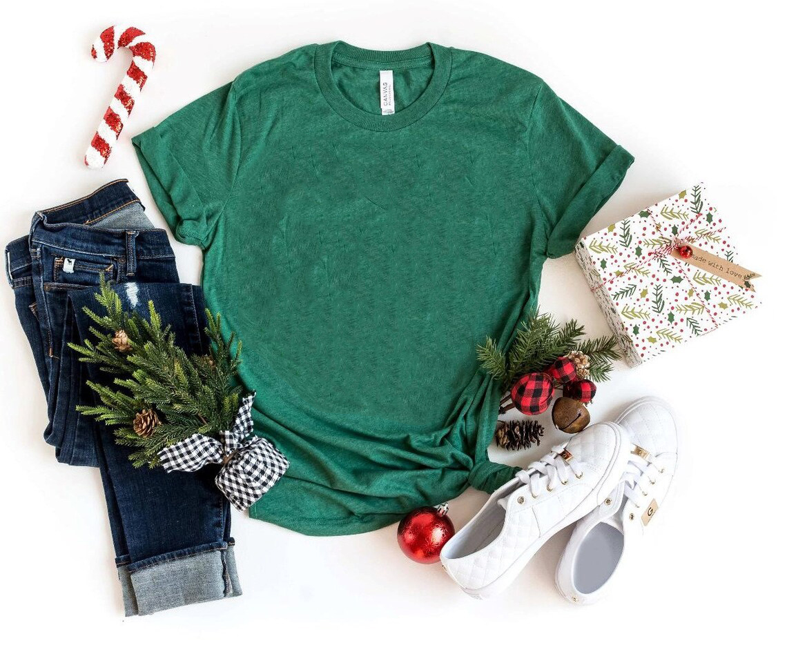 A Merry Christmas Shirt in festive colors, showcasing its soft fabric and unisex design, perfect for holiday celebrations.