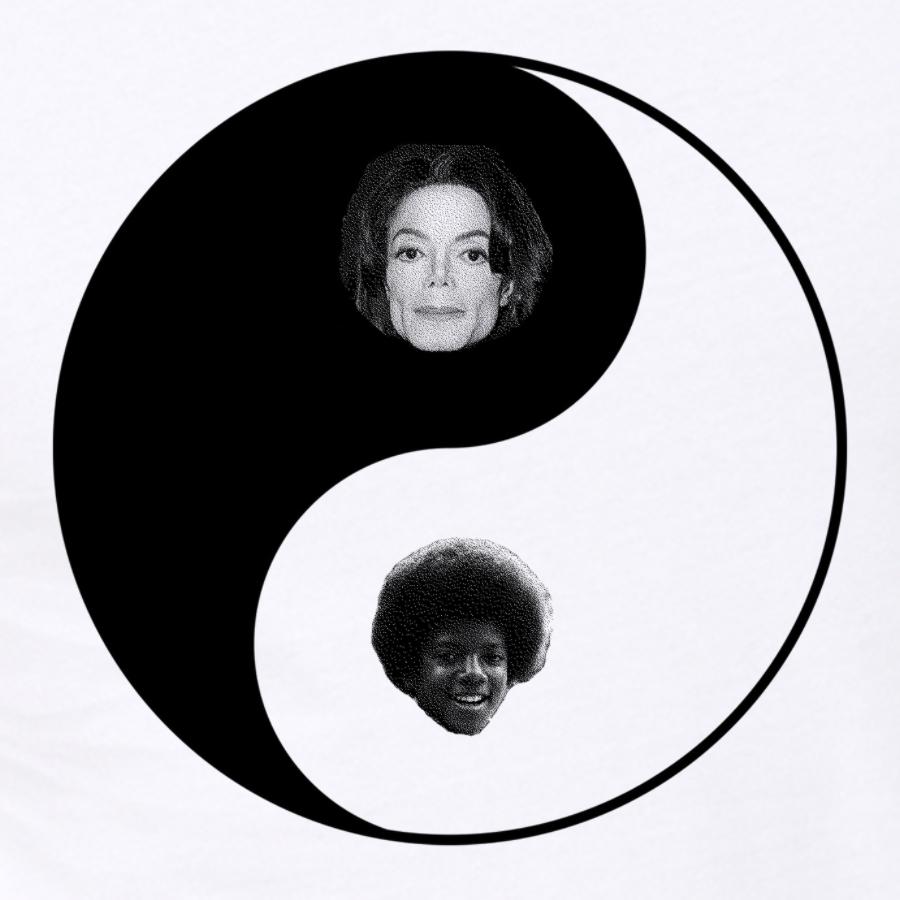 Michael Jackson Yin Yang tee featuring a stylish design symbolizing unity and diversity, perfect for fans of all ages.