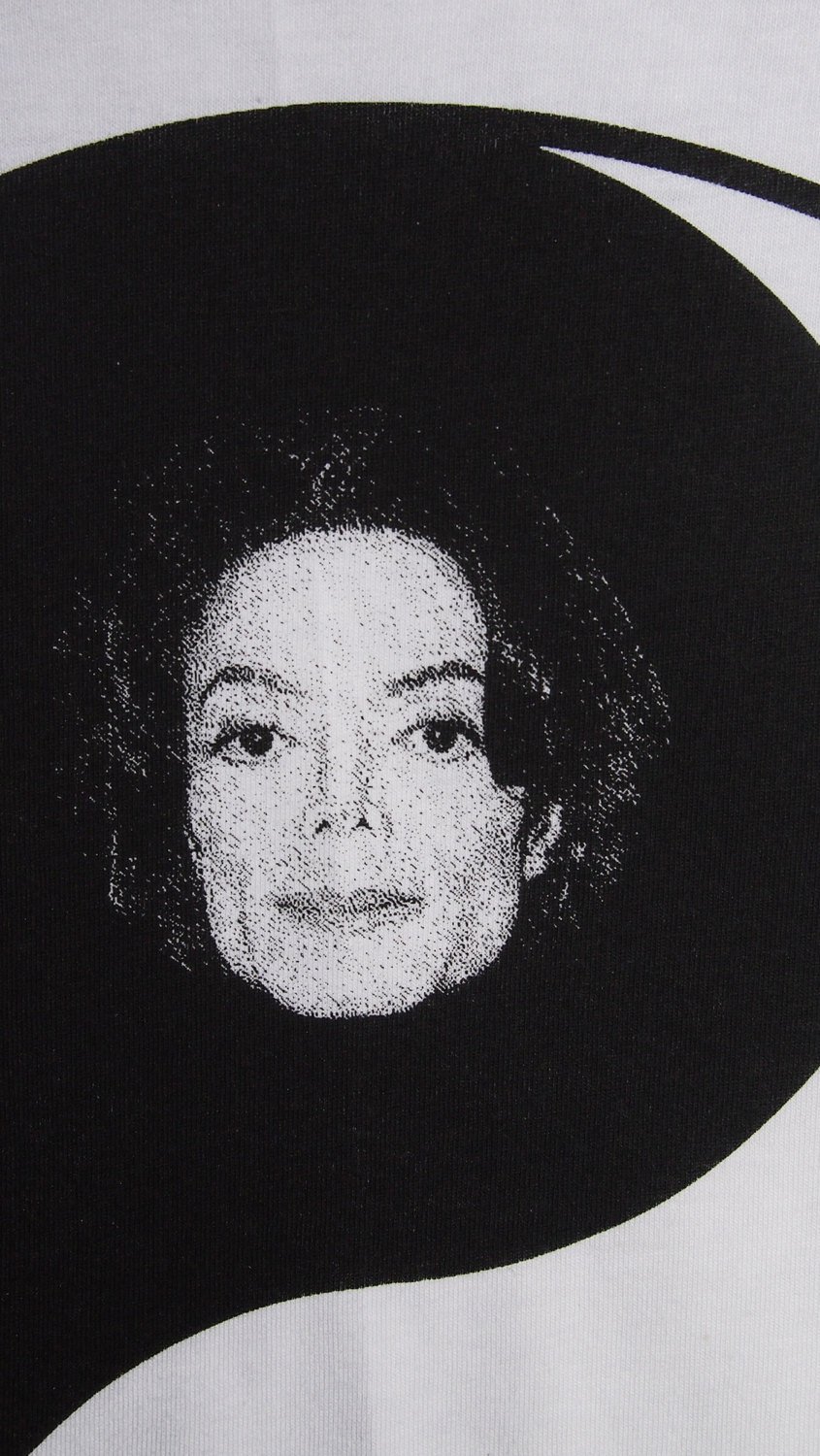 Michael Jackson Yin Yang tee featuring a stylish design symbolizing unity and diversity, perfect for fans of all ages.