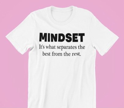 A stylish unisex Mindset shirt made from 100% preshrunk cotton, featuring a classic fit and a comfortable collar.