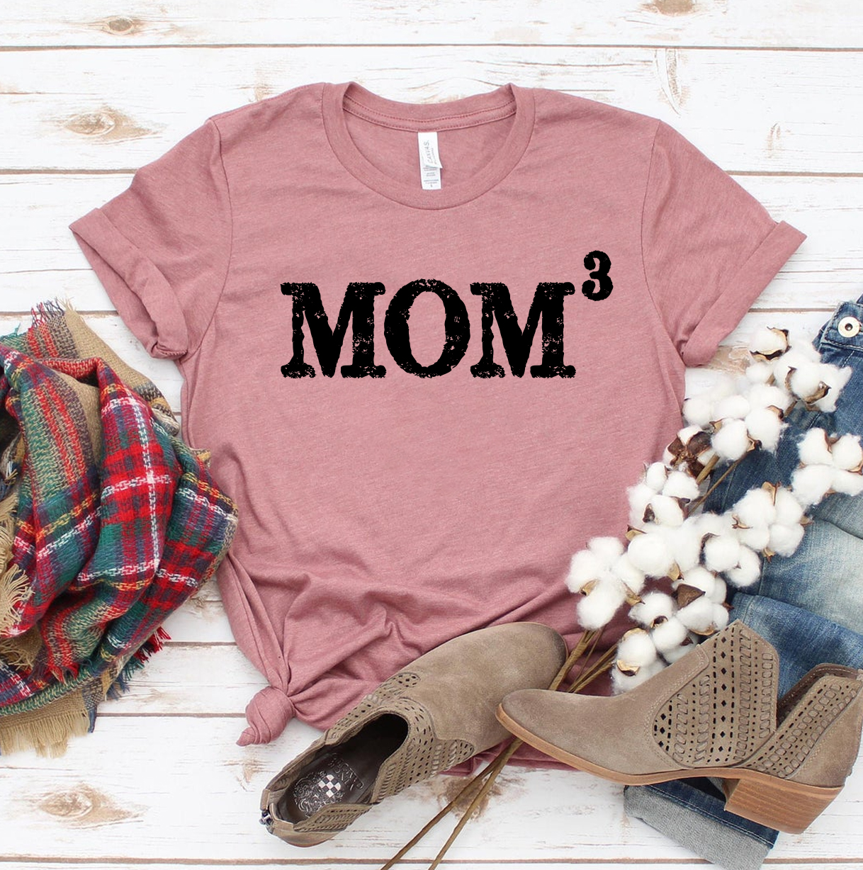 Mom Cube T-shirt made of premium ring spun cotton with a soft feel and high-quality flex print design.