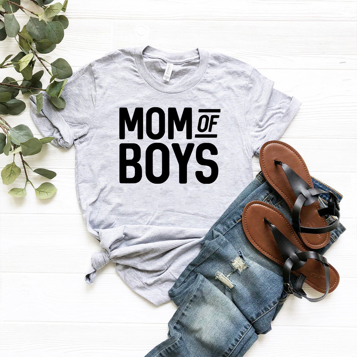 Mom Of Boys Shirt in various colors, showcasing its comfortable fit and stylish design.