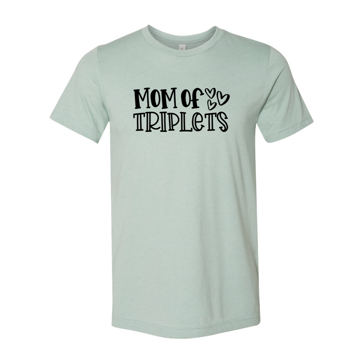 Mom Of Triplets Shirt in various colors, showcasing its soft fabric and stylish design.