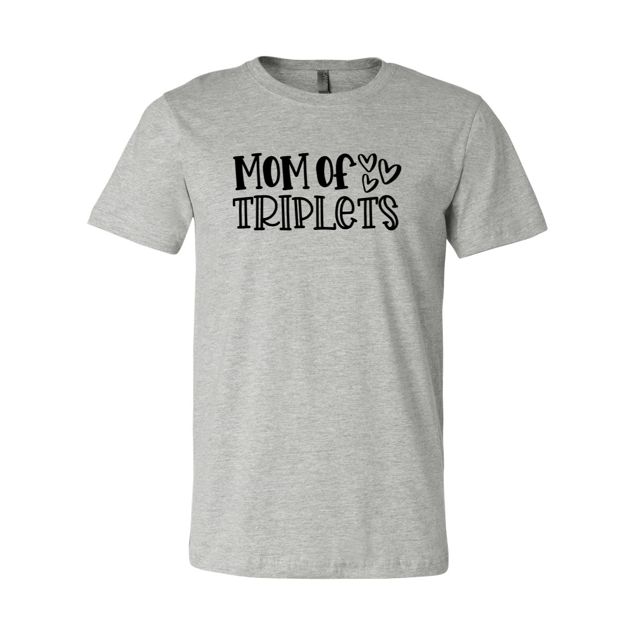 Mom Of Triplets Shirt in various colors, showcasing its soft fabric and stylish design.