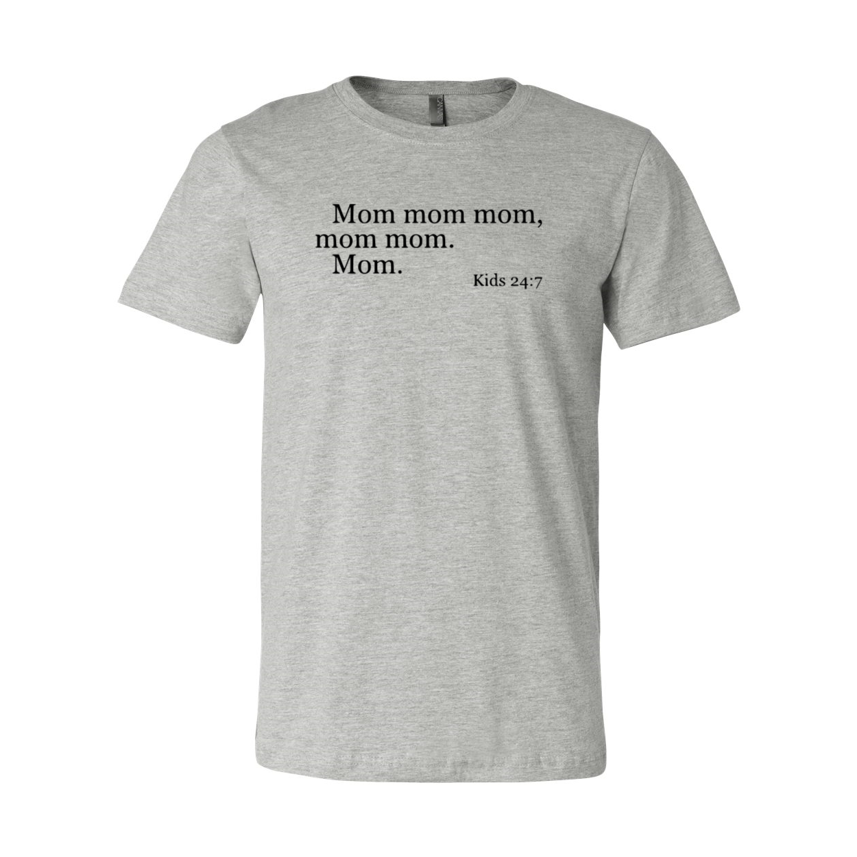 A stylish unisex Mom Shirt made from soft ring spun cotton, available in multiple colors and sizes.