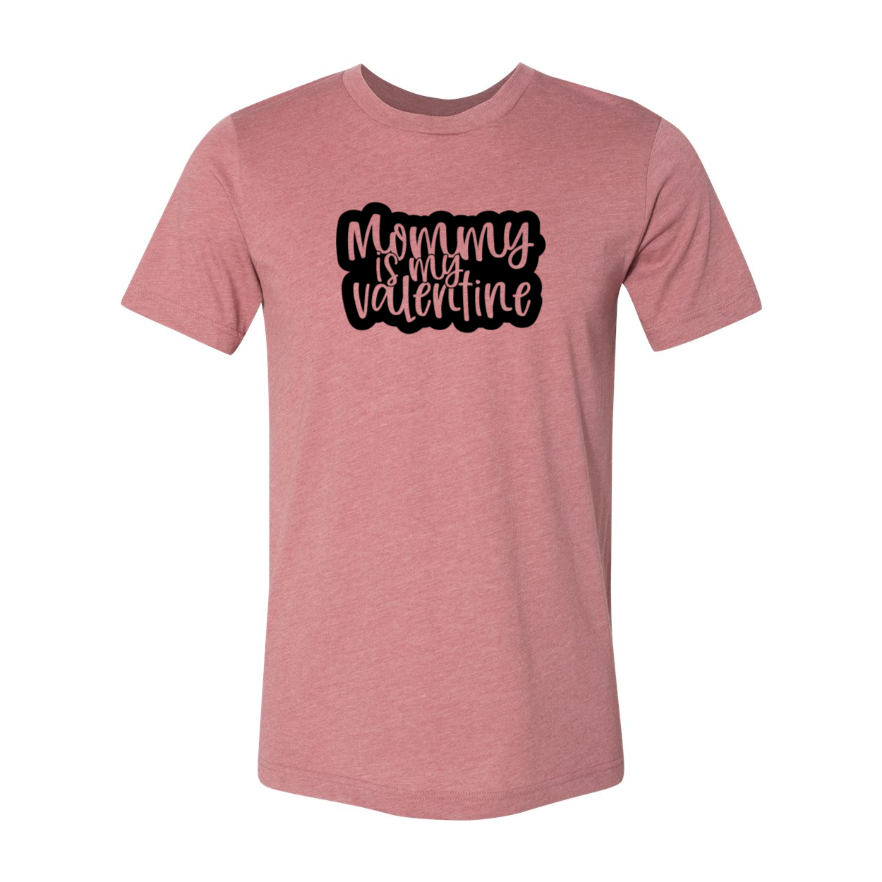 Mommy Is My Valentine Shirt in various colors, showcasing its soft fabric and stylish design.