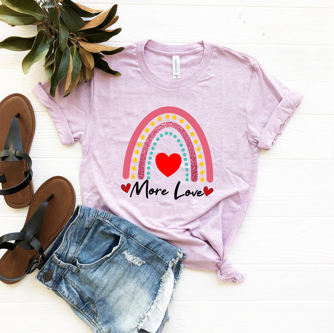 A unisex More Love Shirt in various colors, showcasing its soft fabric and comfortable fit.