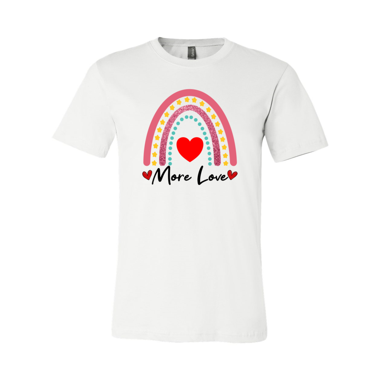 A unisex More Love Shirt in various colors, showcasing its soft fabric and comfortable fit.