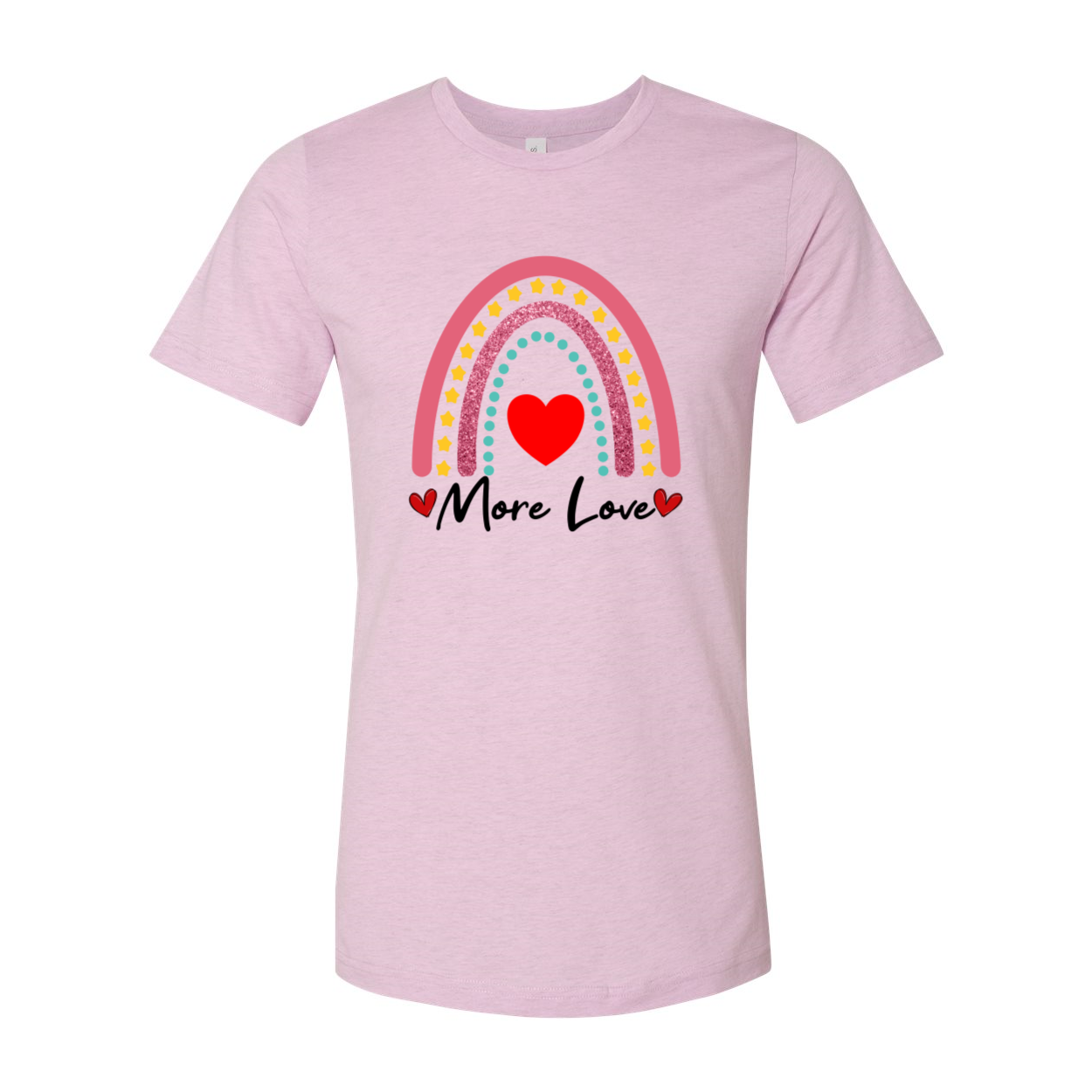 A unisex More Love Shirt in various colors, showcasing its soft fabric and comfortable fit.