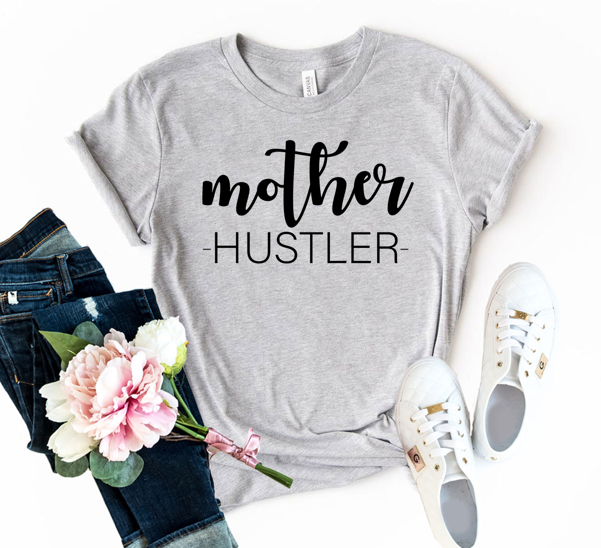 A stylish unisex Mother Hustler Shirt made from soft ring spun cotton, available in multiple colors and sizes.