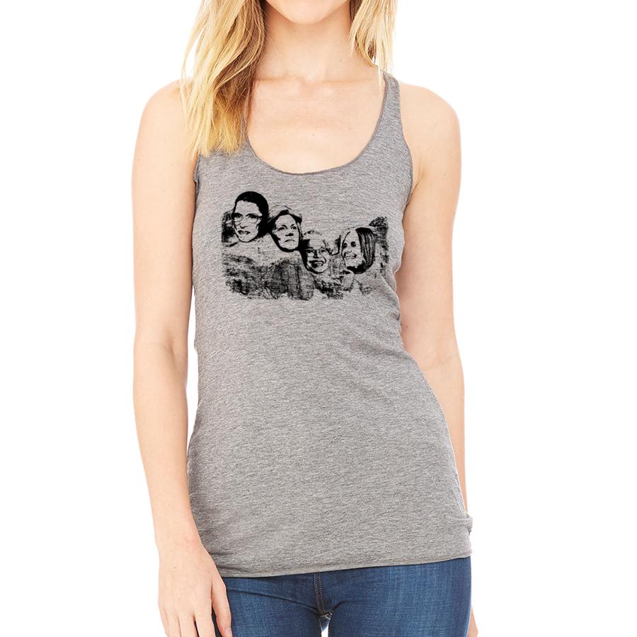 Mt Nasty tank top featuring Ruth Bader Ginsburg, Elizabeth Warren, Rosa Parks, and Gloria Steinem, designed for women's empowerment.