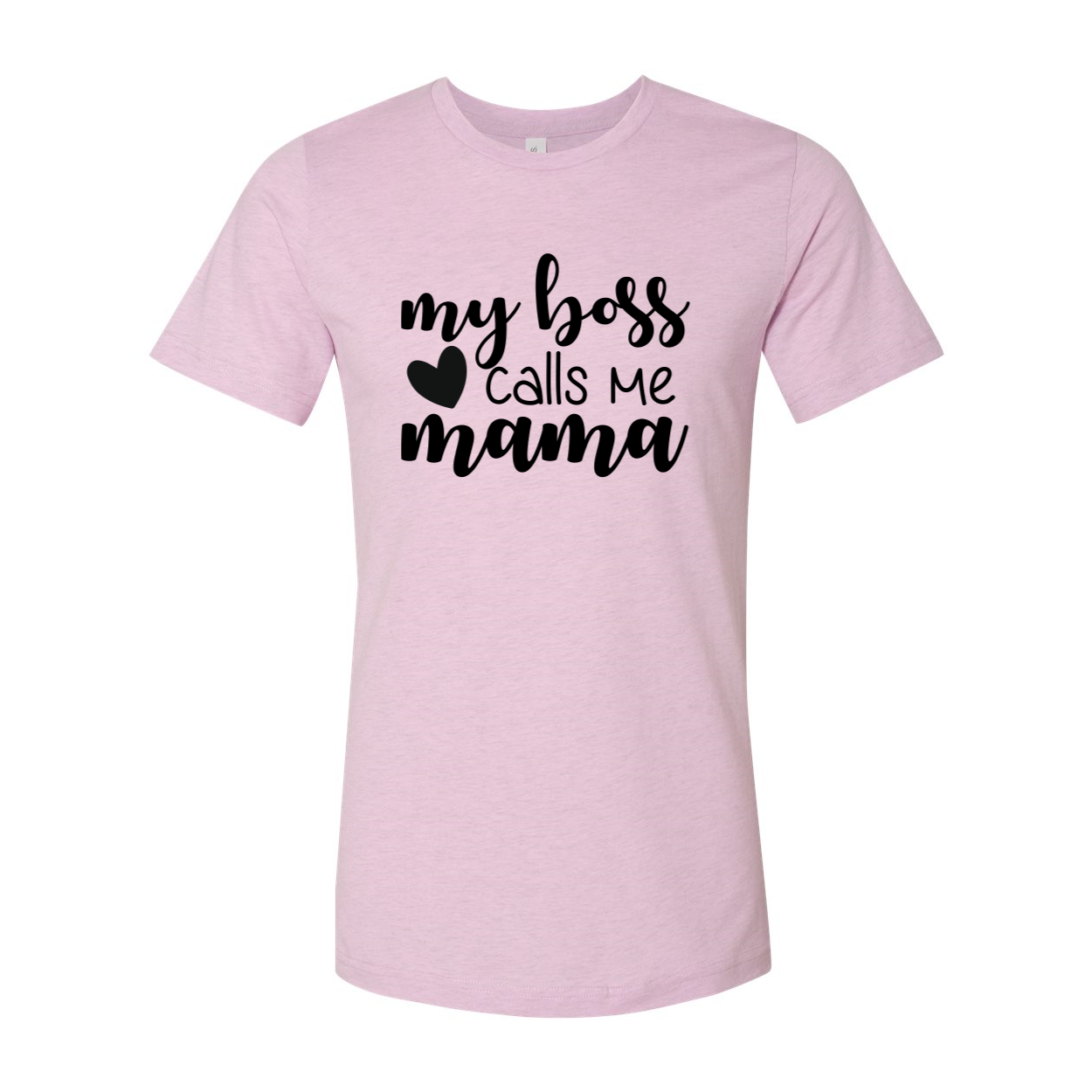 Unisex My Boss Calls Me Mama Shirt in various colors, showcasing its soft fabric and stylish design.