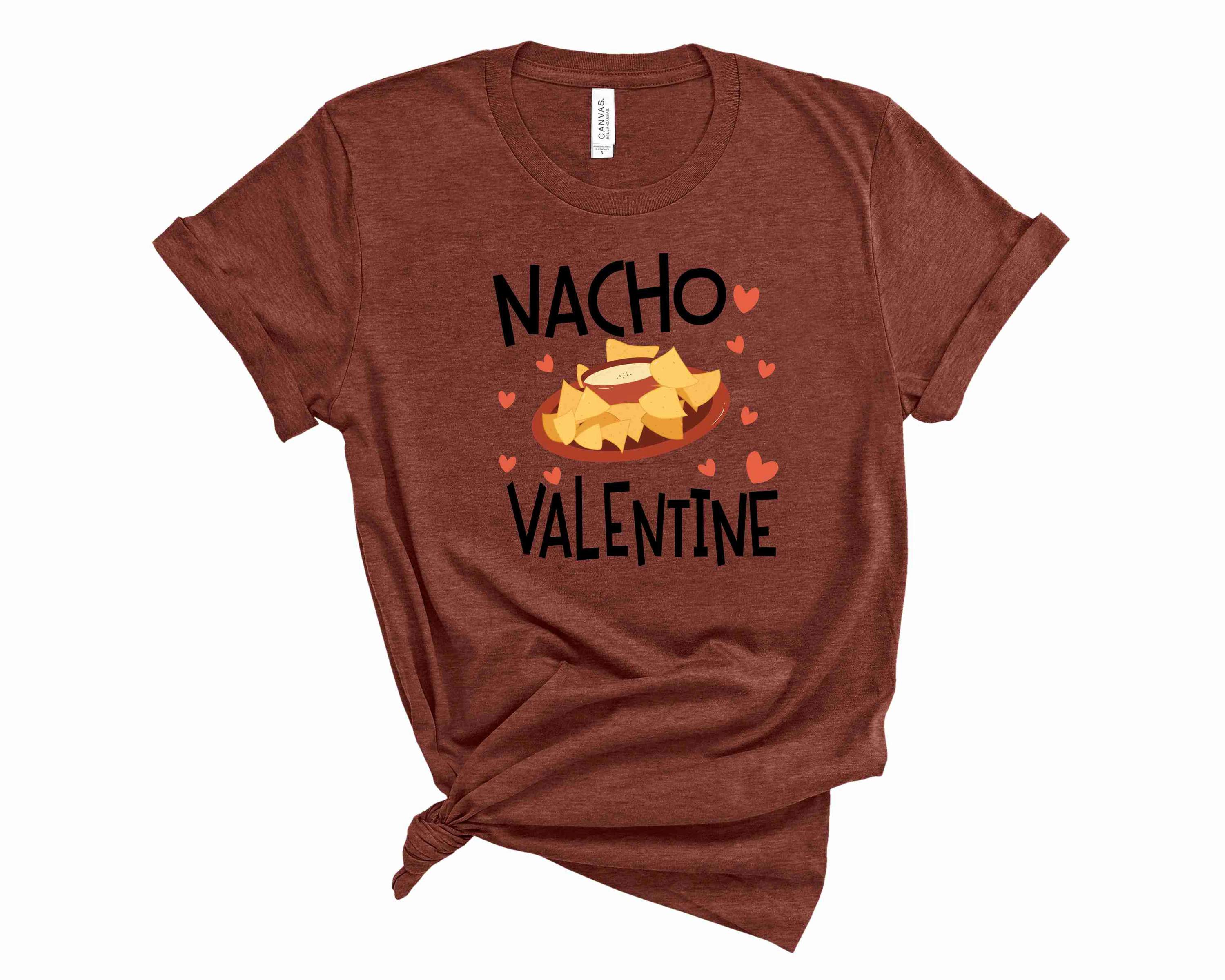 Nacho Valentine Graphic Tee featuring a vibrant design on a unisex t-shirt, perfect for casual wear.