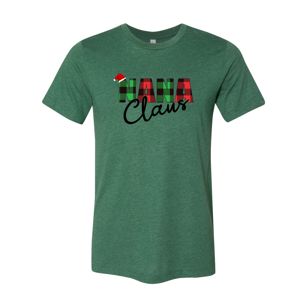 Nana Claus Shirt in various colors, showcasing its soft fabric and classic crew neck design.