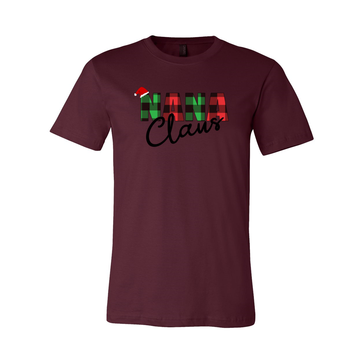 Nana Claus Shirt in various colors, showcasing its soft fabric and classic crew neck design.