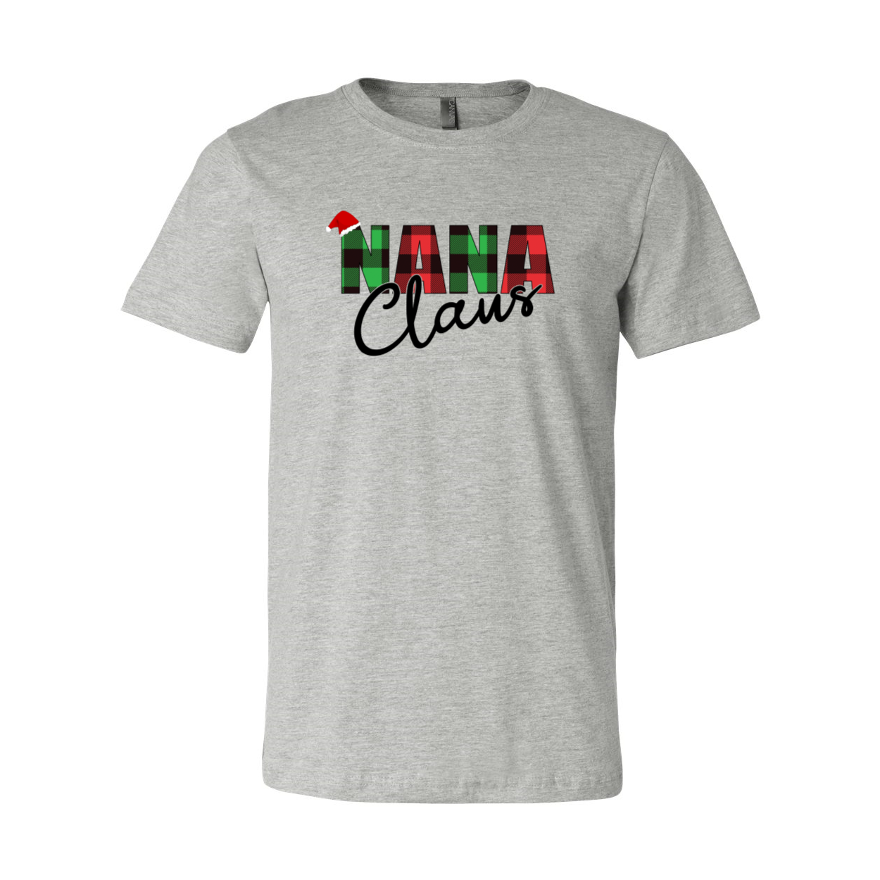 Nana Claus Shirt in various colors, showcasing its soft fabric and classic crew neck design.