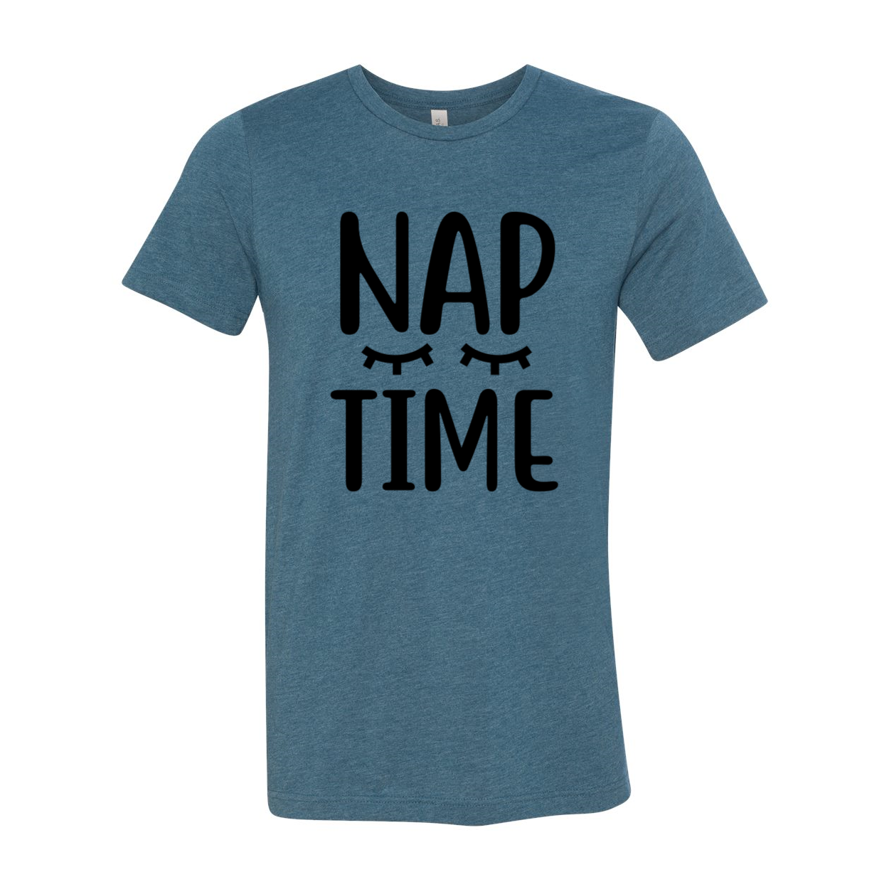 A comfortable unisex Nap Time Shirt made from soft ring spun cotton, available in multiple colors and sizes.