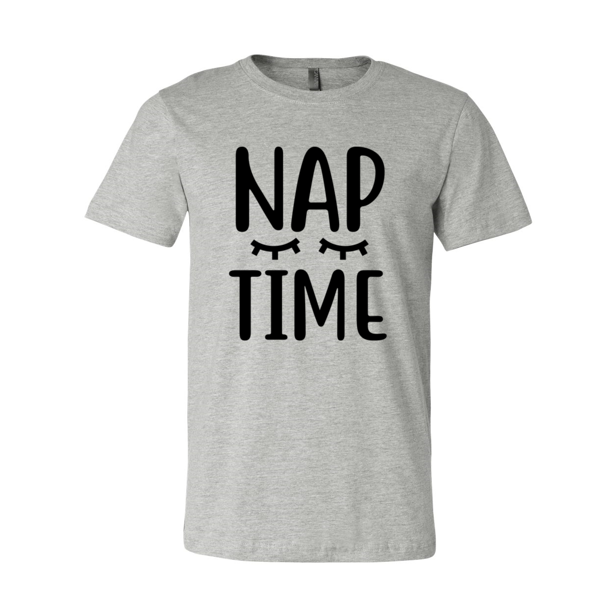 A comfortable unisex Nap Time Shirt made from soft ring spun cotton, available in multiple colors and sizes.