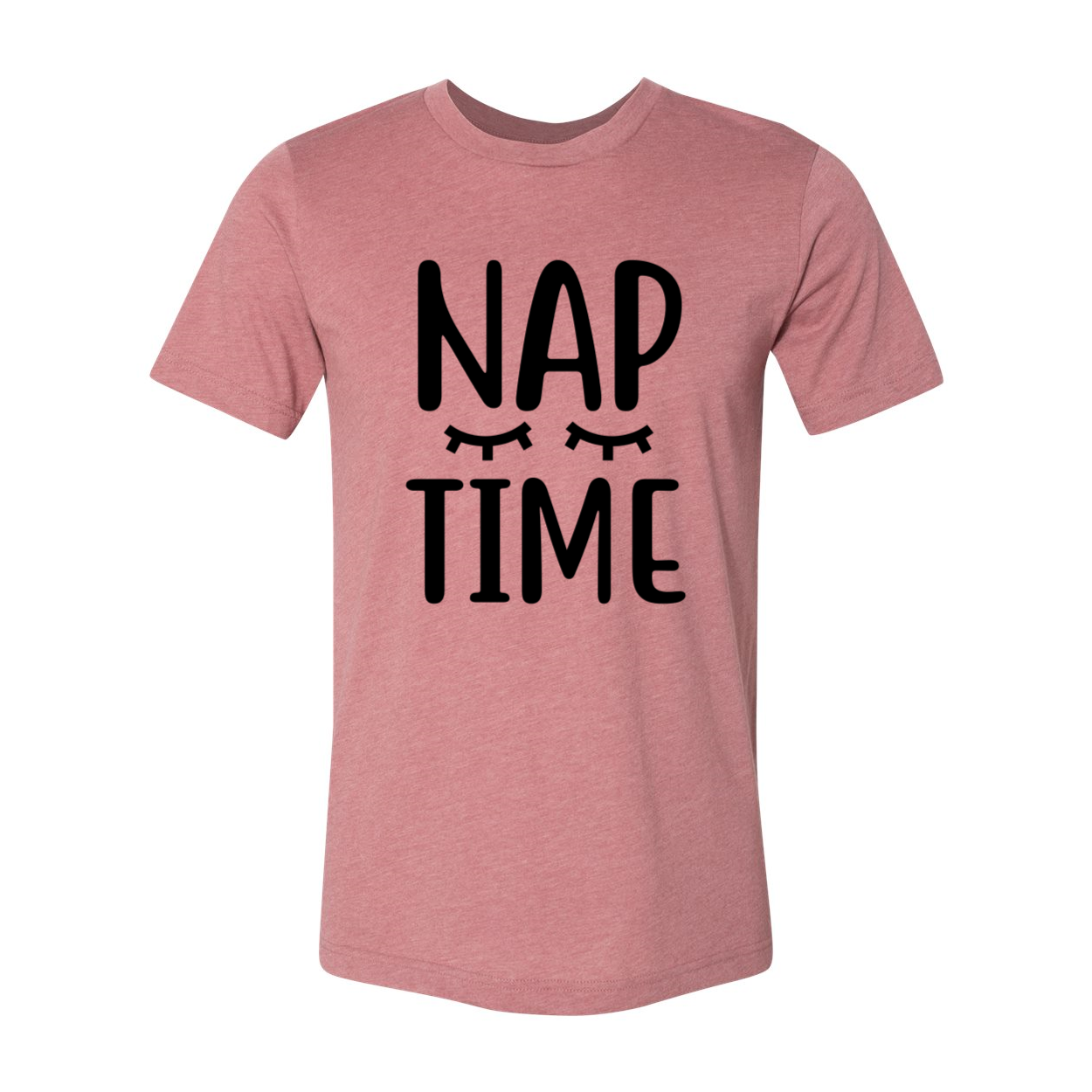 A comfortable unisex Nap Time Shirt made from soft ring spun cotton, available in multiple colors and sizes.