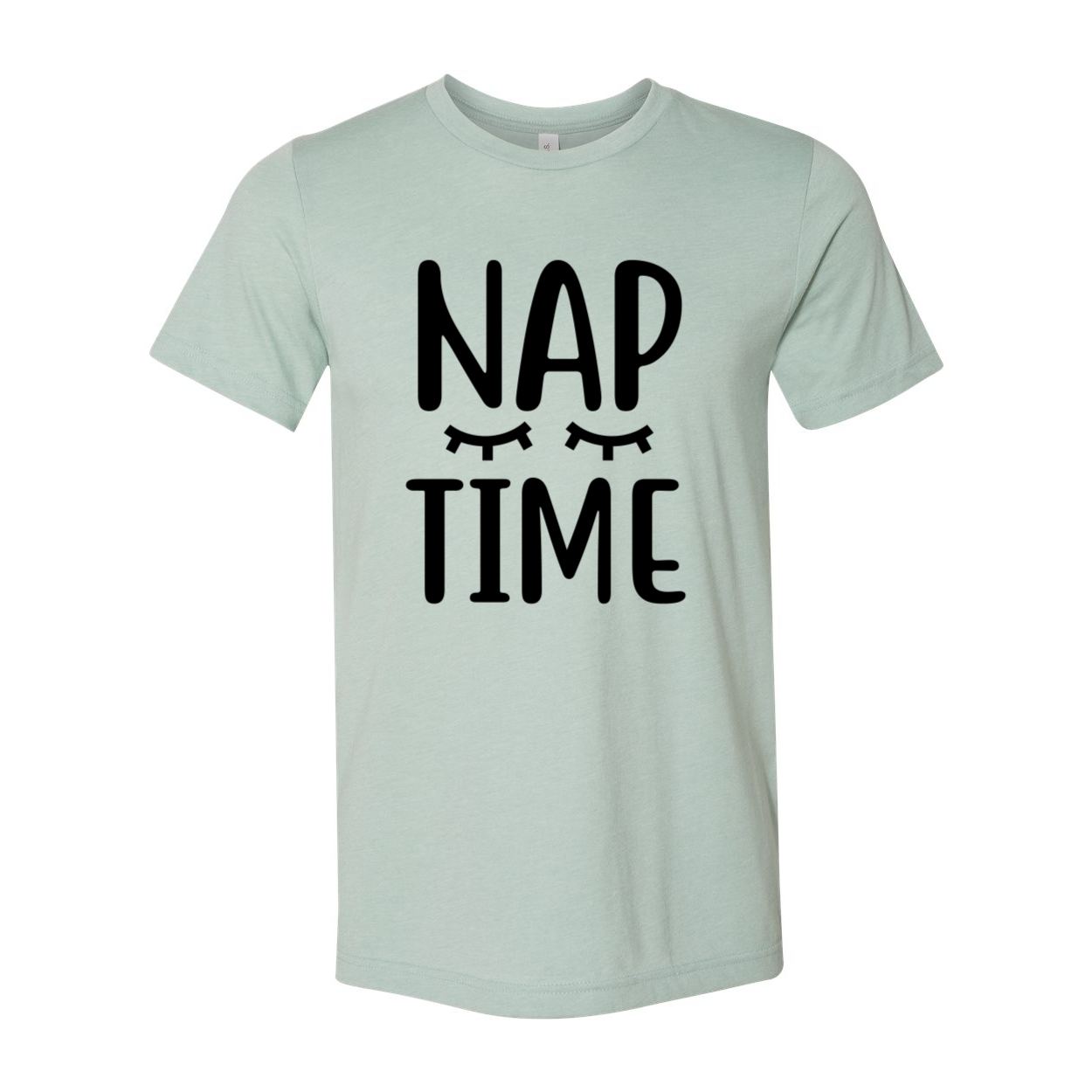 A comfortable unisex Nap Time Shirt made from soft ring spun cotton, available in multiple colors and sizes.