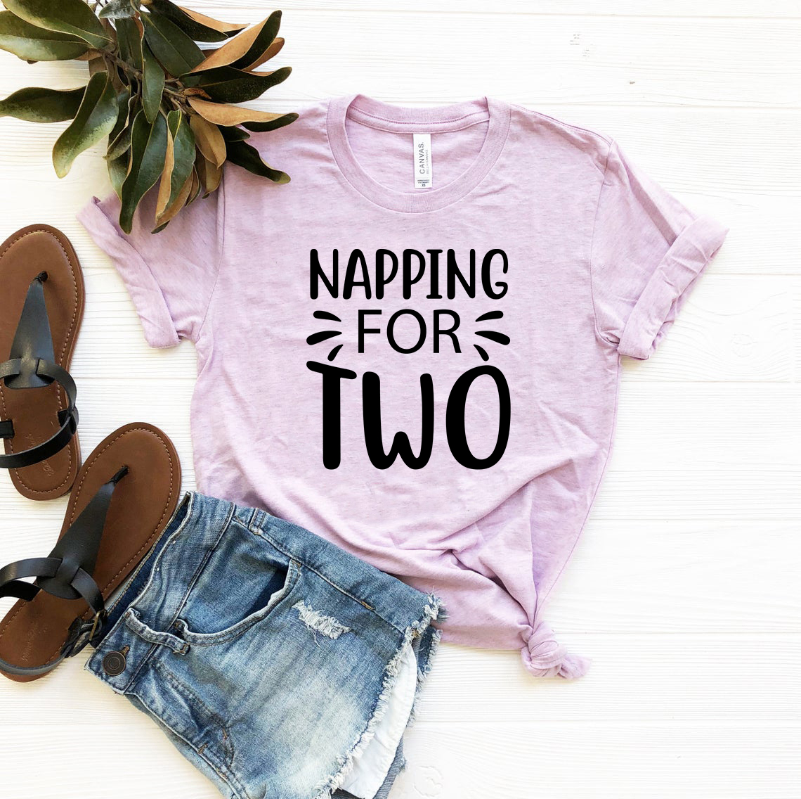 A comfortable unisex Napping For Two Shirt made from soft ring spun cotton, available in various colors and sizes.