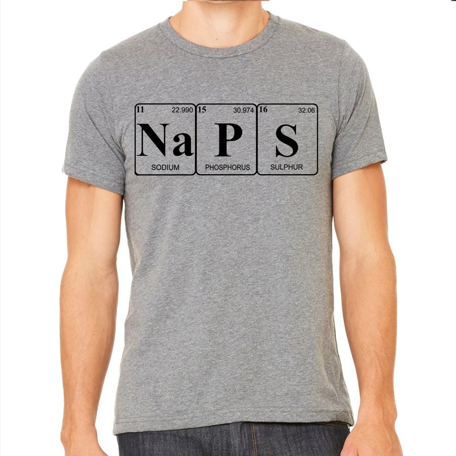 NAPS Periodic Table Science t-shirt featuring eco-friendly printing, soft fabric, and vibrant colors.