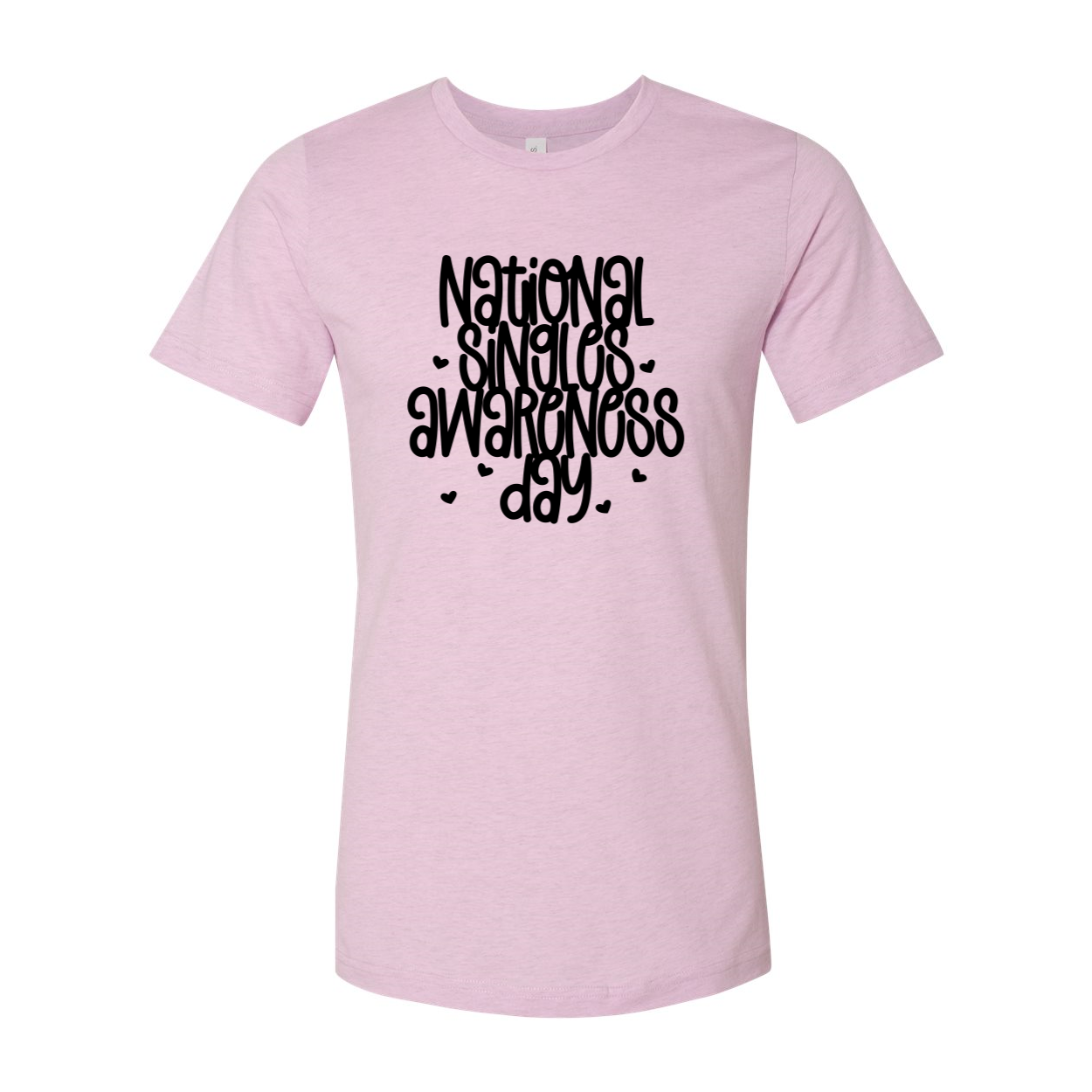 A comfortable unisex T-shirt celebrating National Singles Awareness Day, available in various colors and sizes.