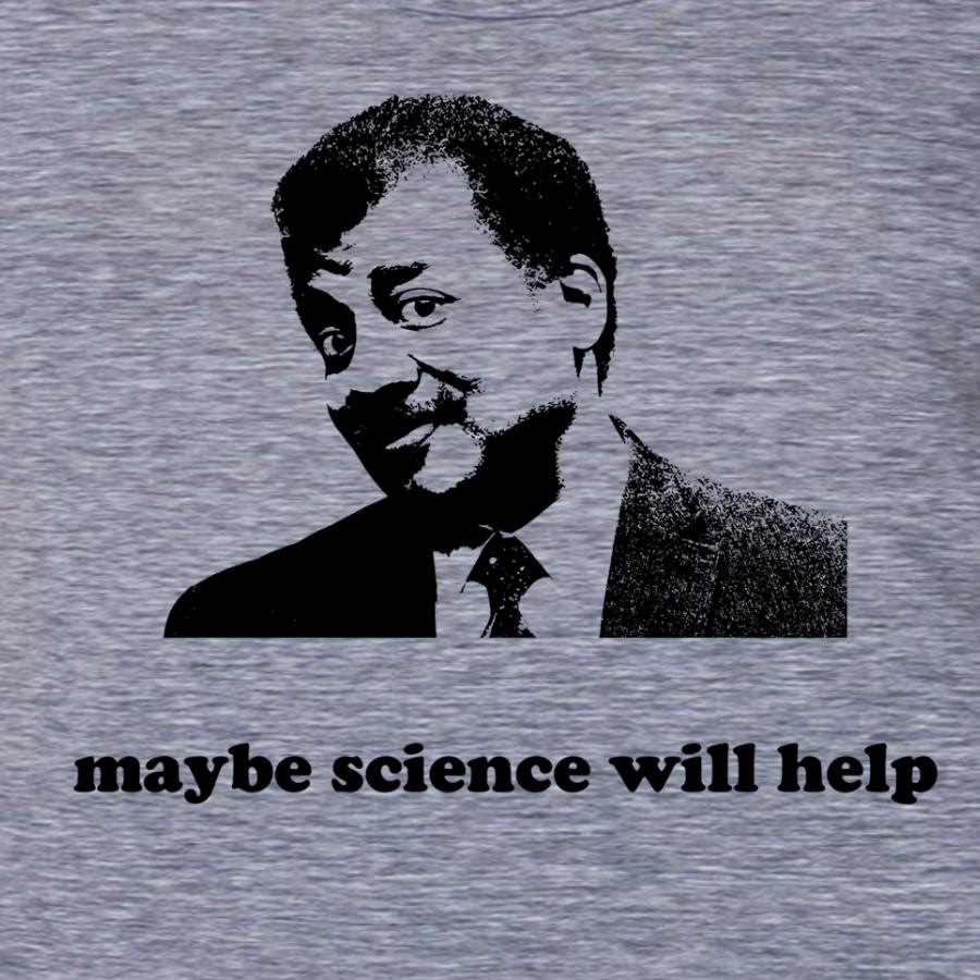 Neil Science tee featuring a slogan advocating for evidence-based policies, designed for comfort and style.