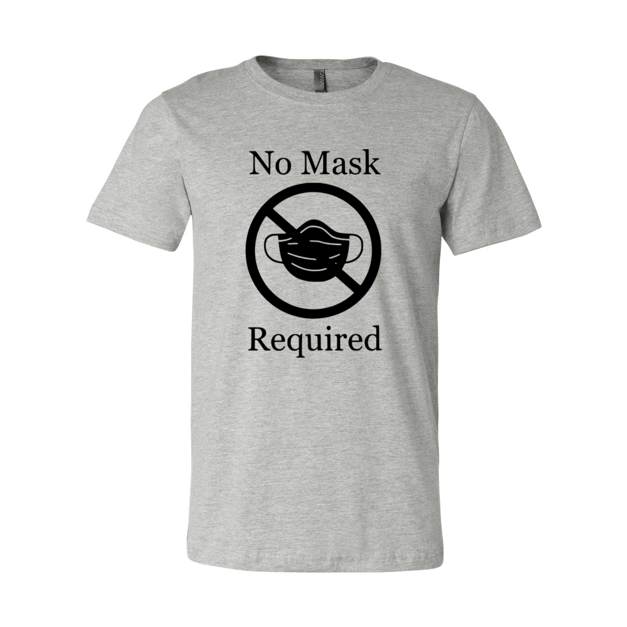 A stylish unisex No Mask Required Shirt made from soft ring spun cotton, available in various colors and sizes.