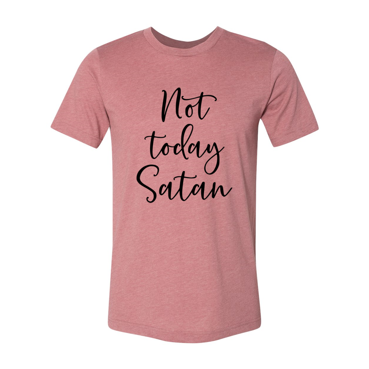 Not Today Satan Shirt in various colors, showcasing its comfortable fit and stylish design.