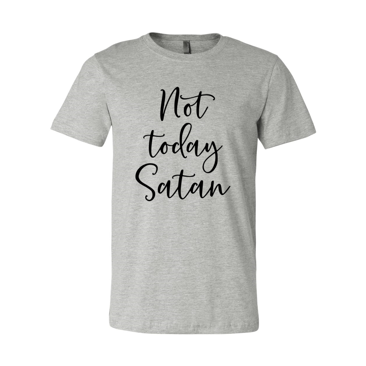 Not Today Satan Shirt in various colors, showcasing its comfortable fit and stylish design.