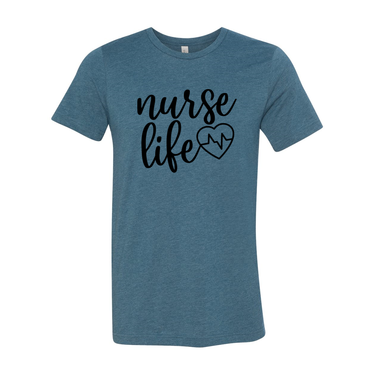 A comfortable unisex Nurse Life Shirt made from soft ring spun cotton, featuring a crew neck and available in multiple colors.