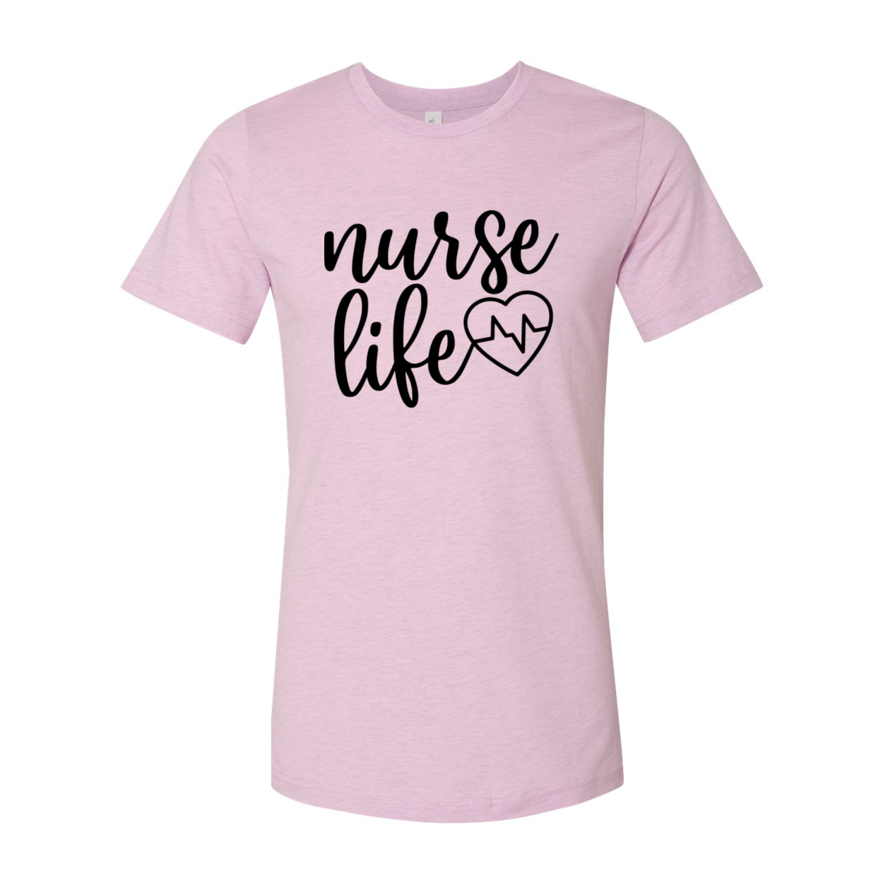 A comfortable unisex Nurse Life Shirt made from soft ring spun cotton, featuring a crew neck and available in multiple colors.