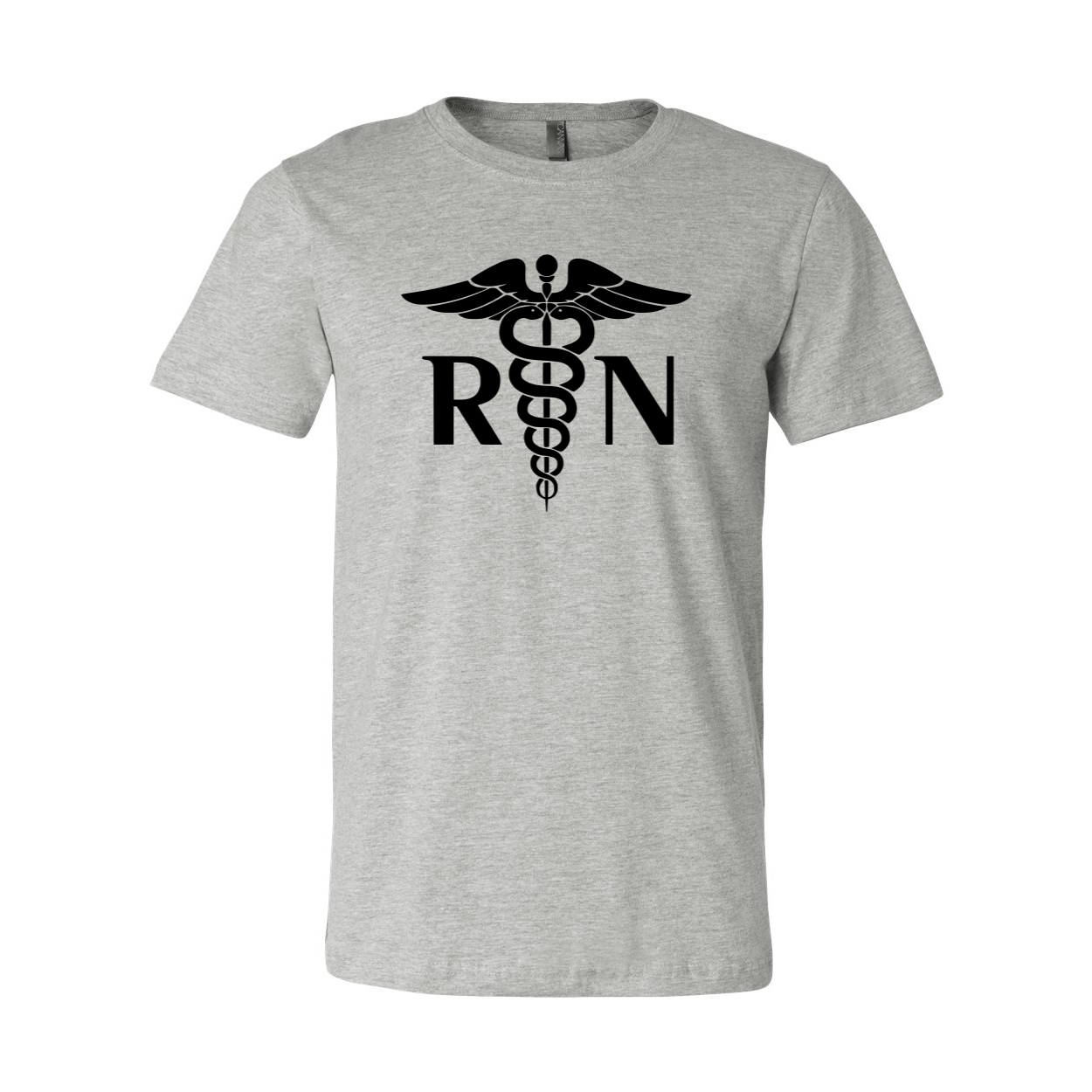 Unisex Nurse RN Shirt in various colors, showcasing soft ring spun cotton fabric and modern design.