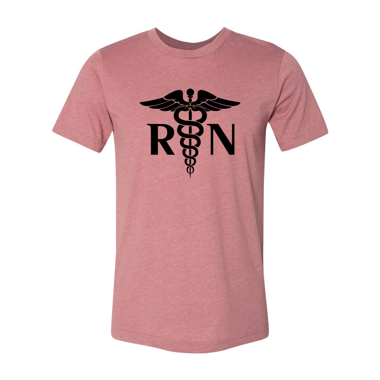 Unisex Nurse RN Shirt in various colors, showcasing soft ring spun cotton fabric and modern design.